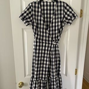 Navy Blue Gingham Dress
